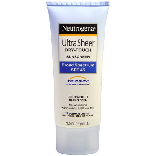Neutrogena, Ultra Sheer Dry-Touch Suncreen, SPF 45, 3.0 fl oz (88 mL) Review