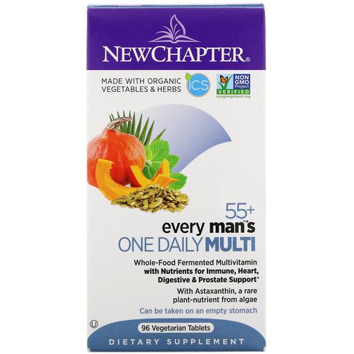 New Chapter, 55+ Every Man's One Daily Multi, 96 Vegetarian Tablets Review