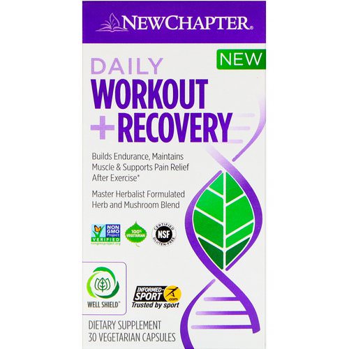 New Chapter, Daily Workout + Recovery, 30 Vegetarian Capsules Review