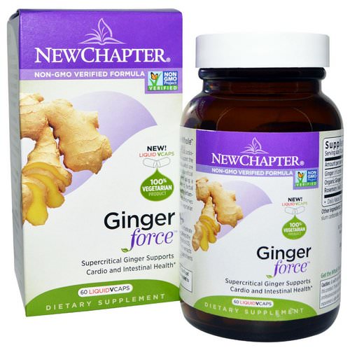 New Chapter, Ginger Force, 60 Vegetarian Capsules Review