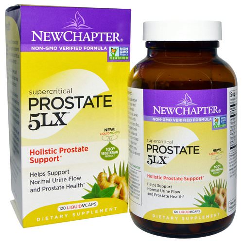 New Chapter, Prostate 5LX, Holistic Prostate Support, 120 Liquid Vcaps Review