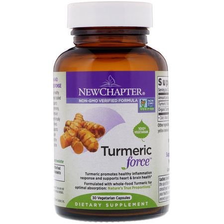 New Chapter Turmeric - Curcumin, Gurkmeja, Antioxidanter, Kosttillskott