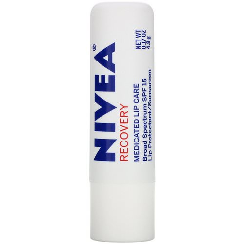 Nivea, Recovery, Medicated Lip Protectant & Sunscreen, SPF 15, 0.17 oz (4.8 g) Review