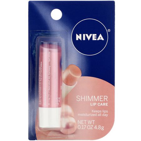 Läppbalsam, Läppvård, Bad: Nivea, Radiant Lip Care, Shimmer, 0.17 oz (4.8 g)