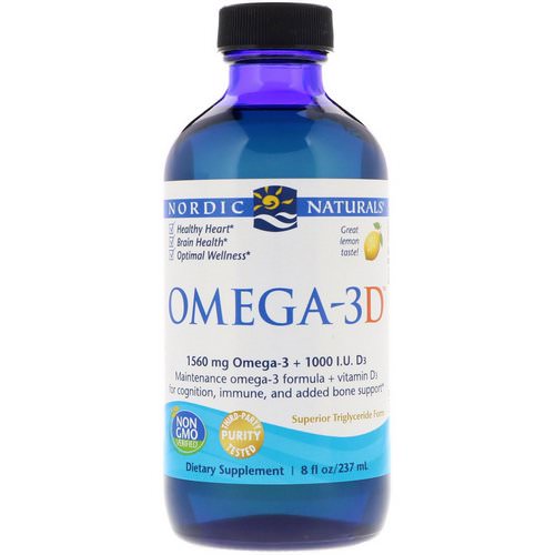 Nordic Naturals, Omega-3D, Lemon, 8 fl oz (237 ml) Review