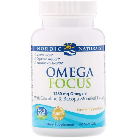 Nordic Naturals Omega-3 Fish Oil Cognitive Memory Formulas - Minne, Kognitivt, Omega-3 Fiskolja, Omegas Epa Dha