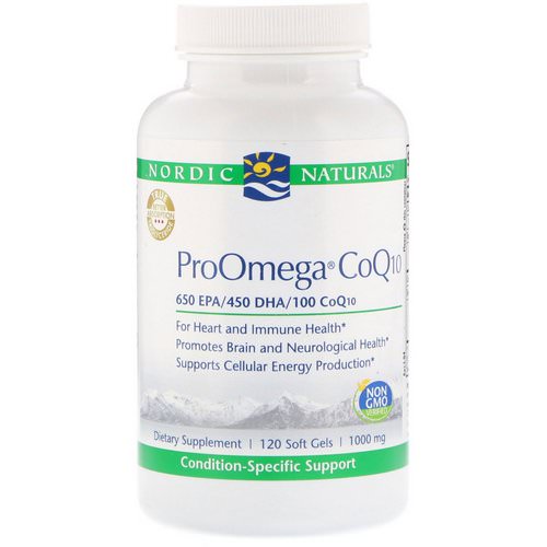 Nordic Naturals, ProOmega CoQ10, 1,000 mg, 120 Soft Gels Review