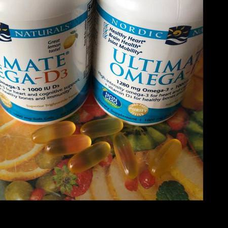 Nordic Naturals, Ultimate Omega-D3, Lemon, 1,000 mg, 120 Soft Gels