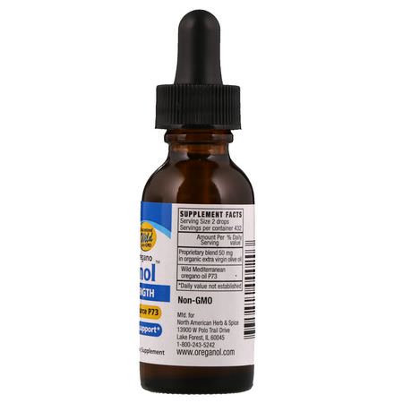 Örter, Homeopati, Örter: North American Herb & Spice, Oreganol, Super Strength, 1 fl oz (30 ml)