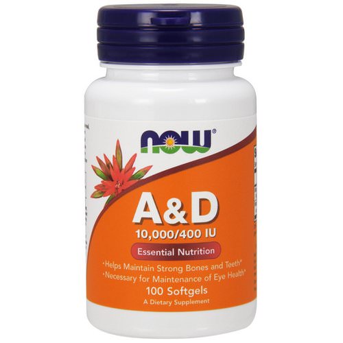 Now Foods, A&D, Essential Nutrition, 10,000/400 IU, 100 Softgels Review