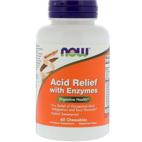 Now Foods, Acid Relief with Enzymes, 60 Chewables Review