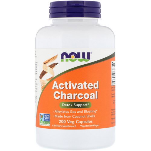 Now Foods, Activated Charcoal, 200 Veg Capsules Review