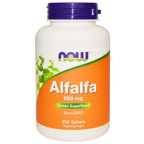 Now Foods, Alfalfa, 650 mg, 250 Tablets Review