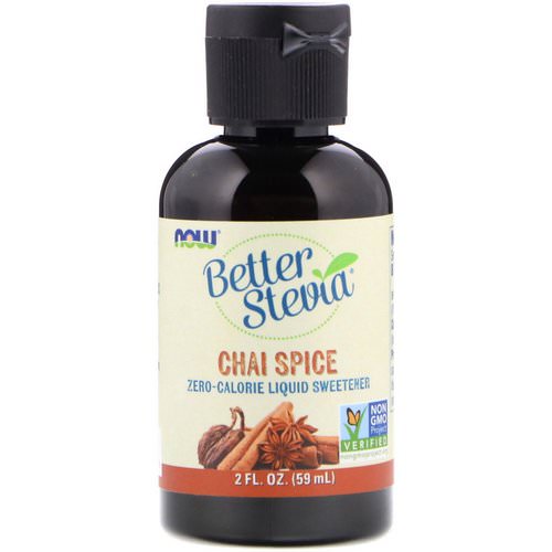 Now Foods, Better Stevia, Zero-Calorie Liquid Sweetener, Chai Spice, 2 fl oz (59 ml) Review