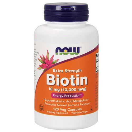 Now Foods, Biotin, 10,000 mcg, 120 Veg Capsules Review