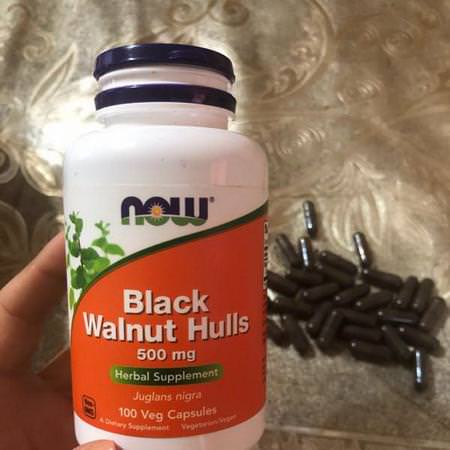 Now Foods, Black Walnut Hulls, 500 mg, 100 Capsules