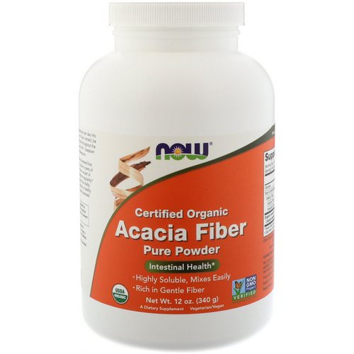 Now Foods, Certified Organic, Acacia Fiber, Powder, 12 oz (340 g) Review