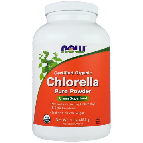 Now Foods, Certified Organic Chlorella, Pure Powder, 1 lb (454 g) Review