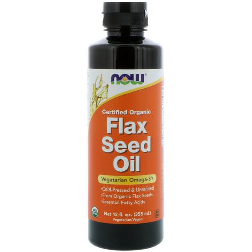 Now Foods, Certified Organic, Flax Seed Oil, 12 fl oz (355 ml) Review