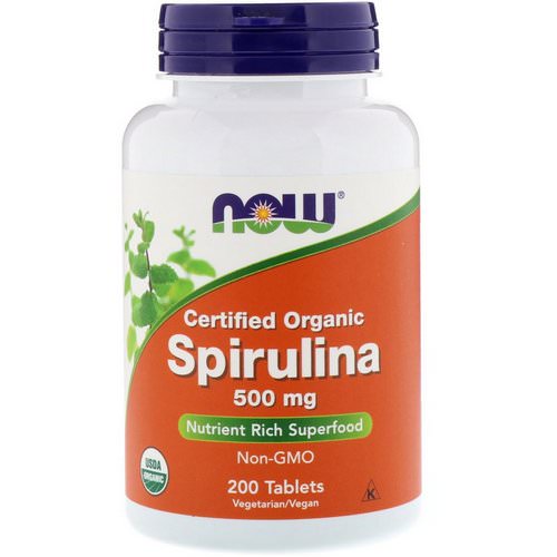Now Foods, Certified Organic Spirulina, 500 mg, 200 Tablets Review