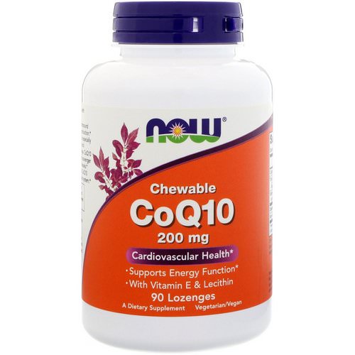 Now Foods, Chewable, CoQ10, 200 mg, 90 Lozenges Review