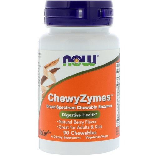 Now Foods, ChewyZymes, Natural Berry Flavor, 90 Chewables Review