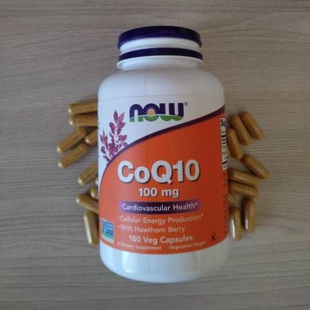 Now Foods Koenzym Q10, Coq10, Antioxidanter, Kosttillskott