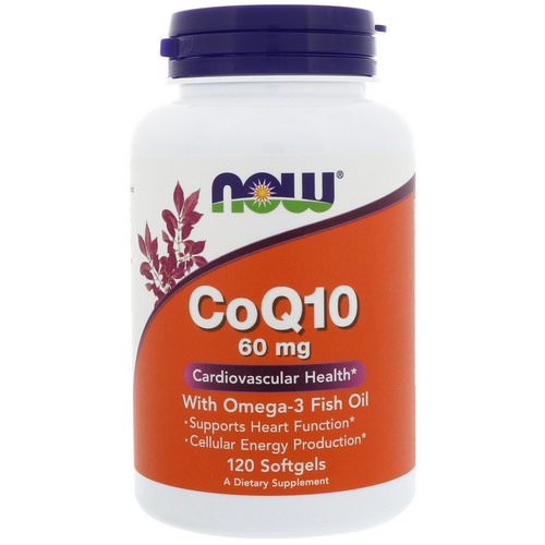 Now Foods, CoQ10 with Omega-3 Fish Oil, 60 mg, 120 Softgels Review