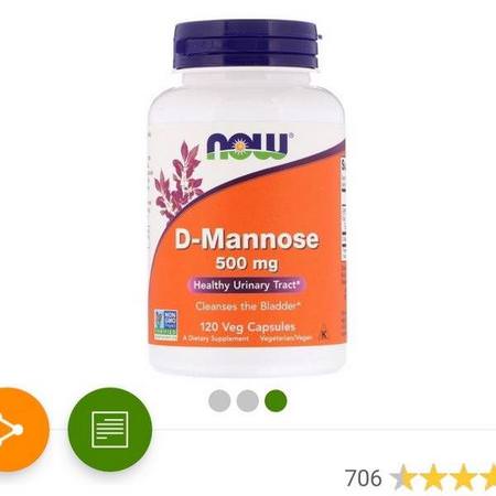 Now Foods D-Mannose Women's Health - Kvinnors Hälsa, D-Mannose, Kosttillskott