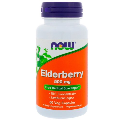 Now Foods, Elderberry, 500 mg, 60 Veg Capsules Review