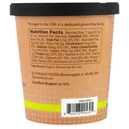 Quinoa, Bröd, Säd, Ris: Now Foods, Ellyndale Naturals, Quinoa Cups, Organic Quinoa, 2 oz (57g)