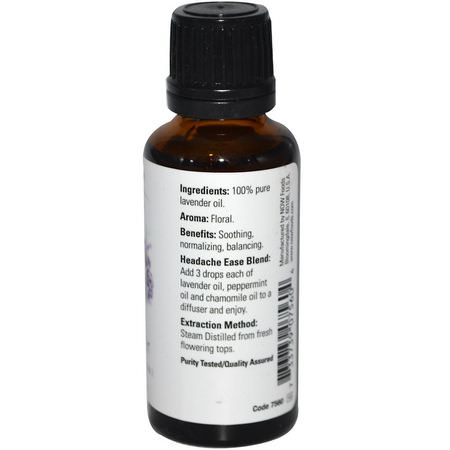 Lavendelolja, Eteriska Oljor, Aromaterapi, Bad: Now Foods, Essential Oils, Lavender, 1 fl oz (30 ml)