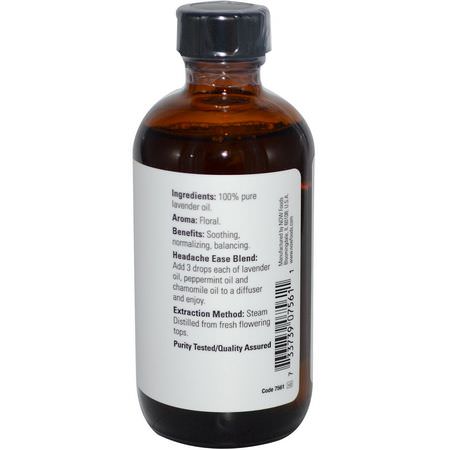 Lavendelolja, Eteriska Oljor, Aromaterapi, Bad: Now Foods, Essential Oils, Lavender, 4 fl oz (118 ml)