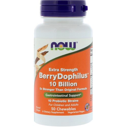 Now Foods, Extra Strength, Berry Dophilus, 50 Chewables Review