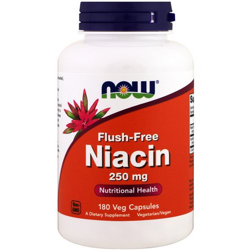 Now Foods, Flush-Free Niacin, 250 mg, 180 Veg Capsules Review