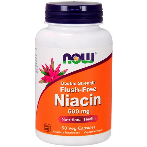 Now Foods, Flush-Free Niacin, Double Strength, 500 mg, 90 Veg Capsules Review