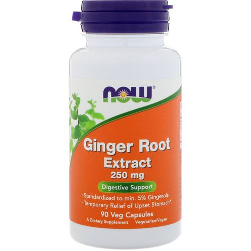 Now Foods, Ginger Root Extract, 250 mg, 90 Veg Capsules Review