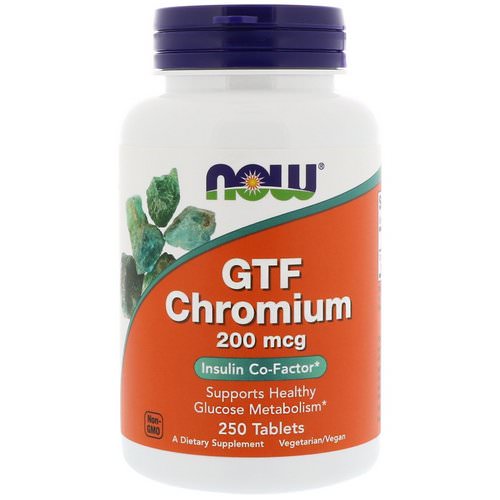 Now Foods, GTF Chromium, 200 mcg, 250 Tablets Review