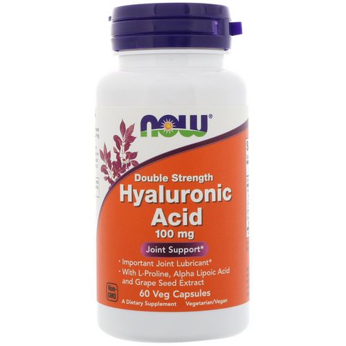 Now Foods, Hyaluronic Acid, Double Strength, 100 mg, 60 Veg Capsules Review