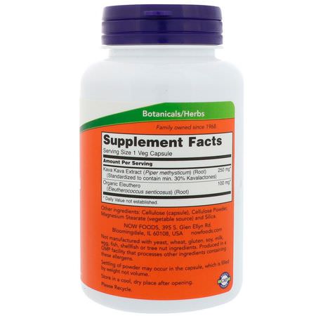 Lugna, Tillskott, Kava Kava, Homeopati: Now Foods, Kava Kava Extract, 250 mg, 120 Veg Capsules