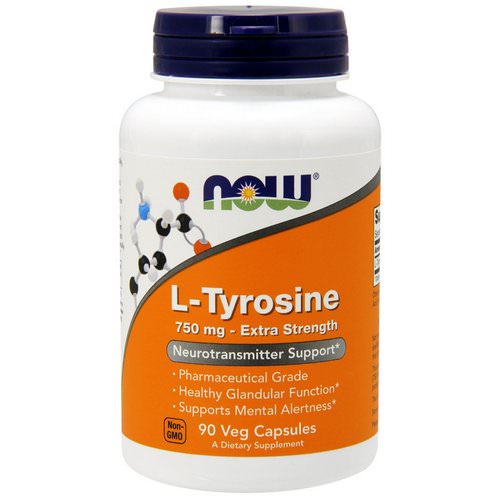 Now Foods, L-Tyrosine, Extra Strength, 750 mg, 90 Veg Capsules Review