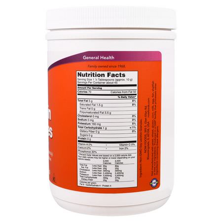 Lecitin, Kosttillskott: Now Foods, Lecithin Granules, Non-GMO, 1 lb (454 g)