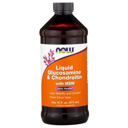 Now Foods, Liquid Glucosamine & Chondroitin, with MSM, Citrus, 16 fl oz (473 ml) Review