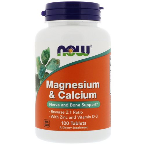 Now Foods, Magnesium & Calcium, Reverse 2:1 Ratio with Zinc and Vitamin D-3, 100 Tablets Review