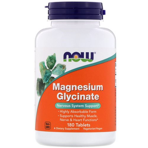 Now Foods, Magnesium Glycinate, 180 Tablets Review