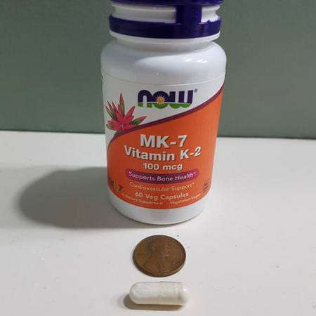 Now Foods, MK-7 Vitamin K-2, 100 mcg, 120 Veg Capsules
