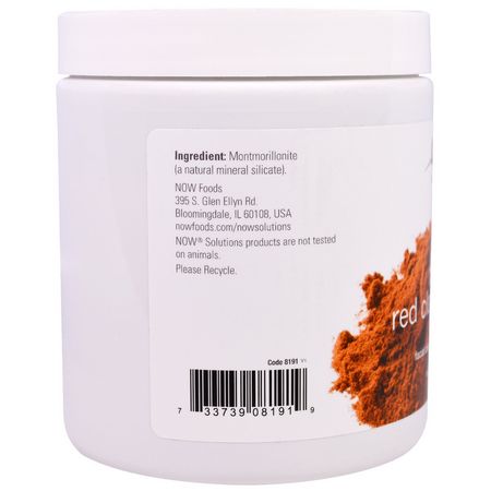 Clay Masks, Peels, Face Masks, Beauty: Now Foods, Moroccan Red Clay Powder, Facial Cleanser, 14 oz (397 g)