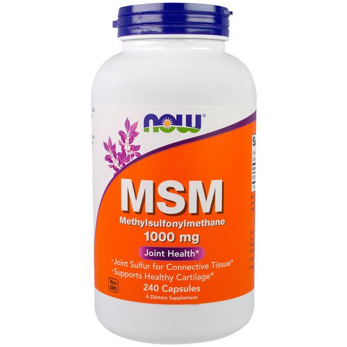 Now Foods, MSM, 1000 mg, 240 Capsules Review