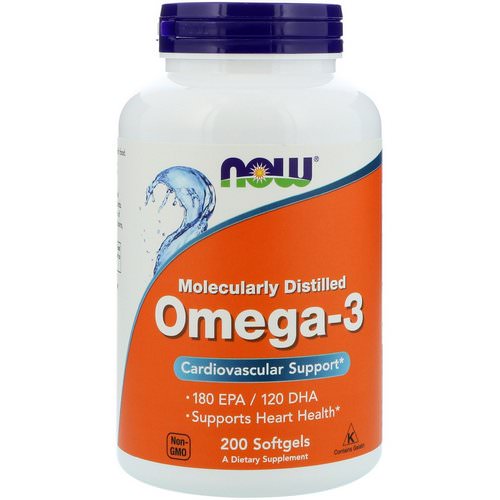 Now Foods, Omega-3, 180 EPA/120 DHA, 200 Softgels Review