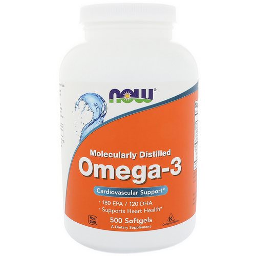 Now Foods, Omega-3, 180 EPA/120 DHA, 500 Softgels Review